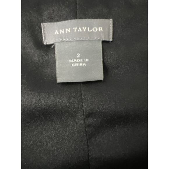 Ann Taylor Sz 2 Strapless Pleated Polka Dot Sun Dress Black White Halter Summer - Picture 8 of 10